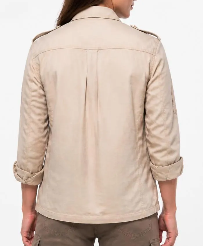 Jack Black Jumanji Open World Cotton Beige Jacket Women