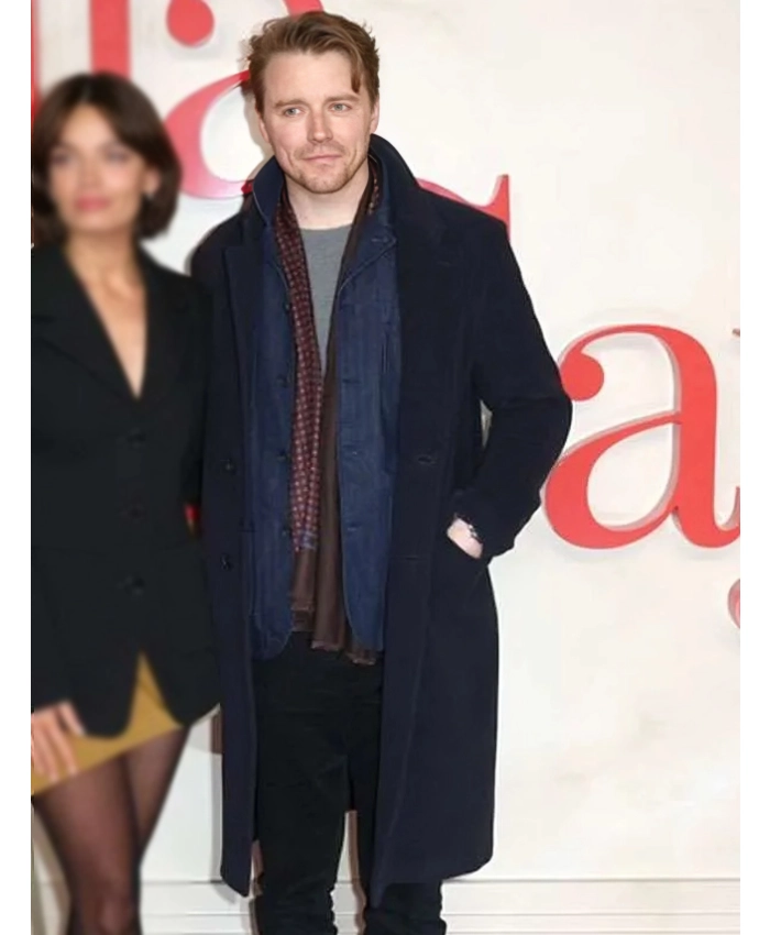 Jack Lowden Ella McCay 2025 Black Coat
