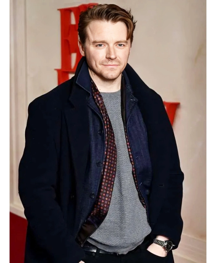 Jack Lowden Ella McCay 2025 Wool Coat
