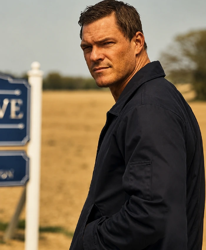 Jack Reacher Reacher S01 2026 Alan Ritchson Black Cotton Jacket