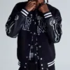 Jack Skellington The Nightmare Before Christmas The Pumpkin King Black Varsity Jacket