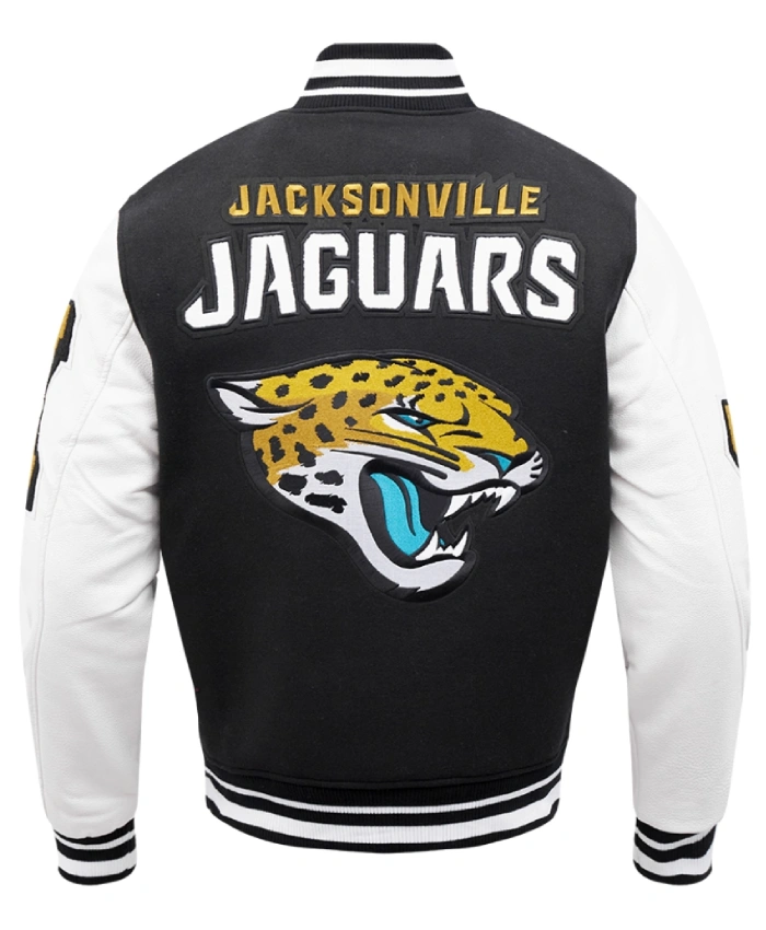 Jacksonville Jaguars Mashup Black And White Varsity Jacket