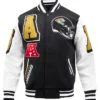 Jacksonville Jaguars Mashup Wool Leather Black And White Varsity Jacket