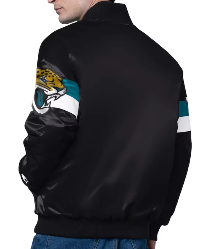 Jacksonville Jaguars Triple Option Varsity Satin Jacket