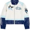 Jade Castillo Electric Bloom 2025 Colorblock Leather Jacket
