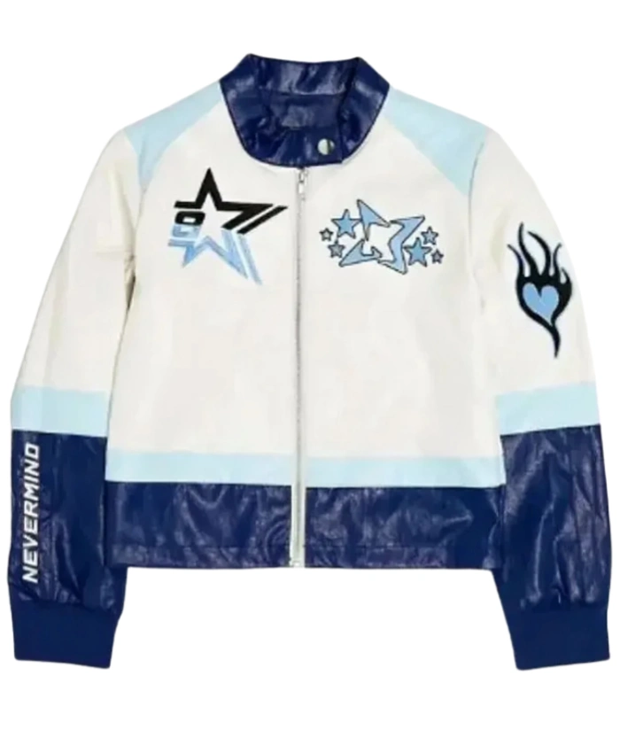 Jade Castillo Electric Bloom 2025 Colorblock Leather Jacket