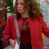 Jade Castillo TV Series Electric Bloom 2025 Carmen Sanchez Cotton Red Jacket