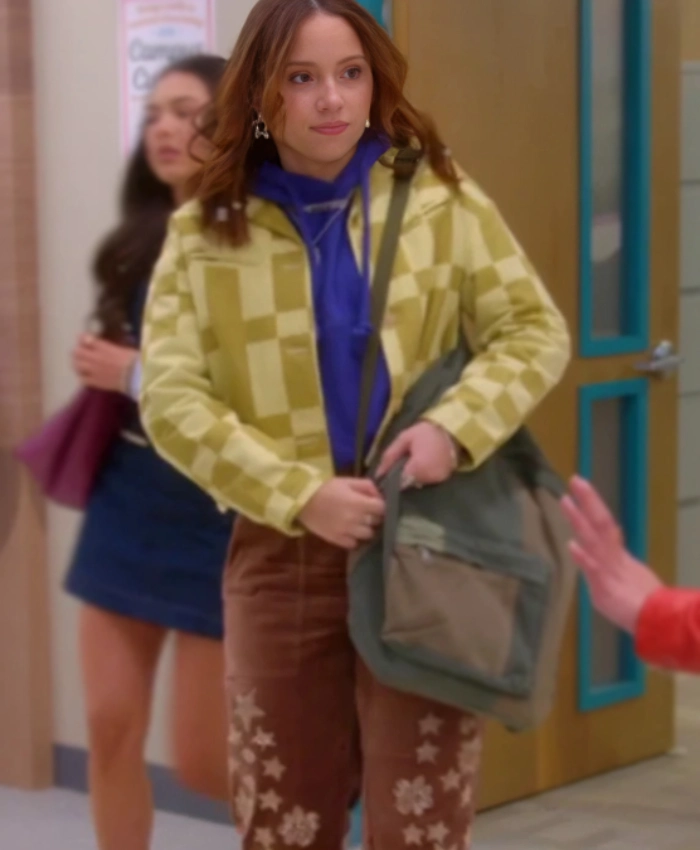 Jade Castillo TV Series Electric Bloom 2025 Carmen Sanchez Yellow Cotton Jacket