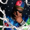 Jae Tips X NBA All Star Weekend Green And Blue Satin Jacket