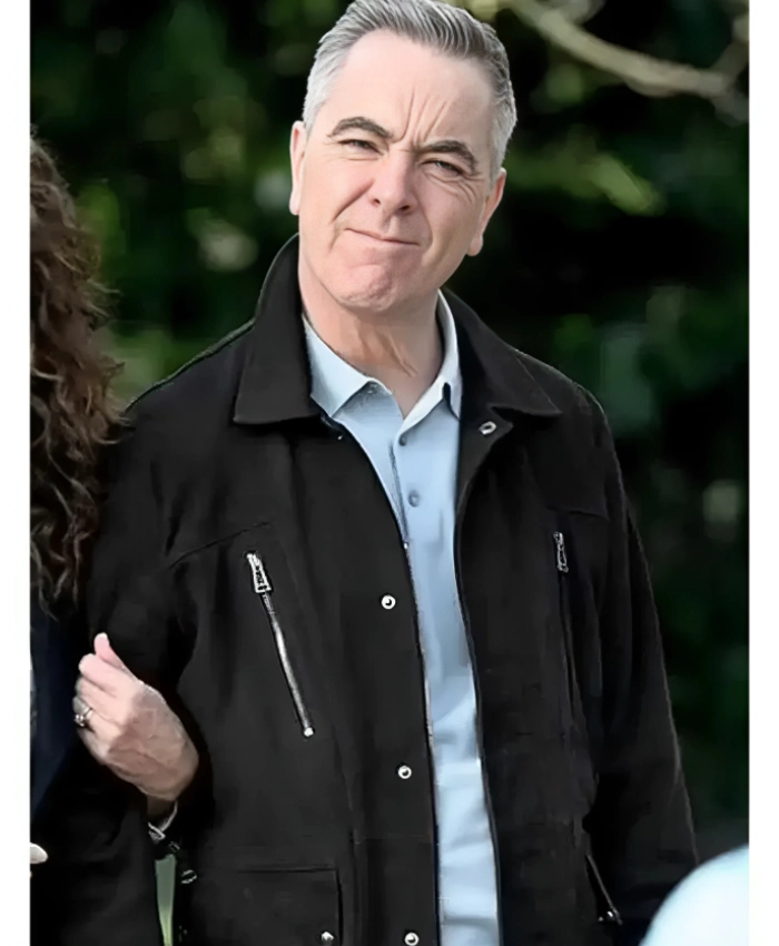 James Nesbitt Run Away 2026 Black Cotton Jacket