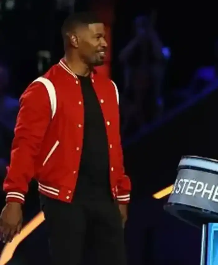 Jamie Foxx Beat Shazam Varsity Red Jacket
