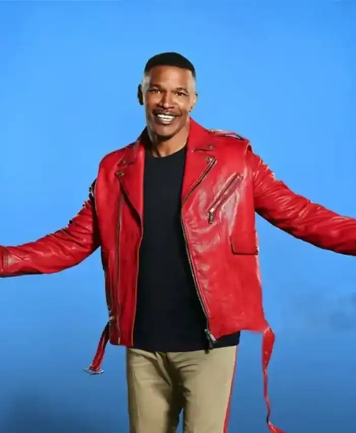 Jamie Foxx On Beat Shazam Premier Leather Jacket