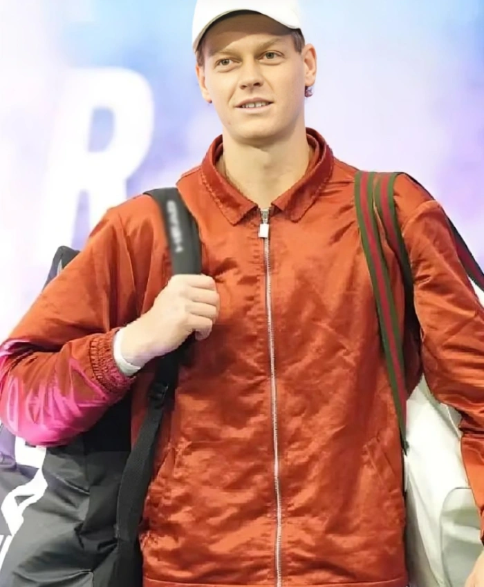 Jannik Sinner 2025 US Open Brown Zipper Jacket