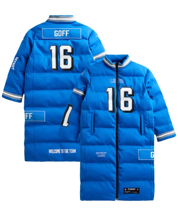Jared Goff Detroit Lions OFF Season Player Coat