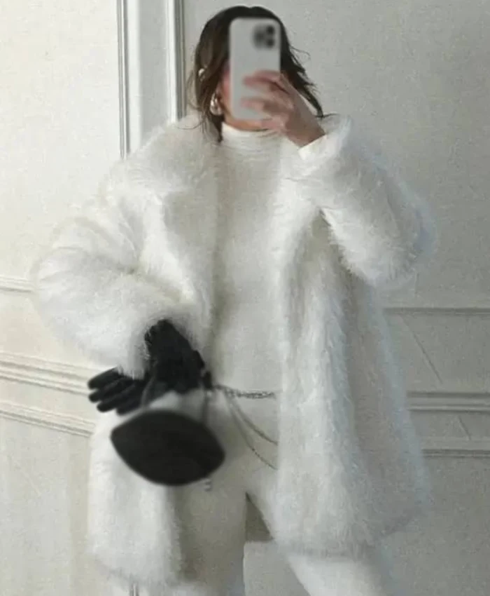 Jarrett Stidhams Wife Kennedy Stidham White Coat With Fur