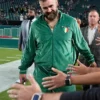 Jason Kelce Italia Green Velvet Tracksuit