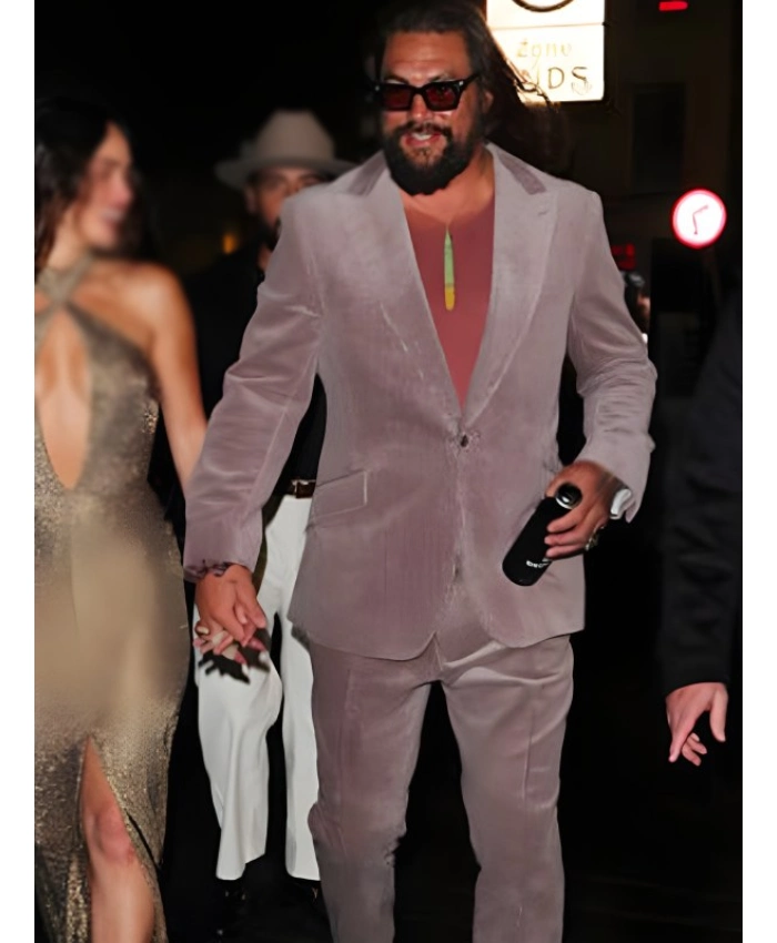 Jason Momoa The Wrecking Crew 2026 Velvet Suit