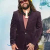 Jason Momoa The Wrecking Crew New York Special Screening 2026 Deep Plum Velvet Blazer