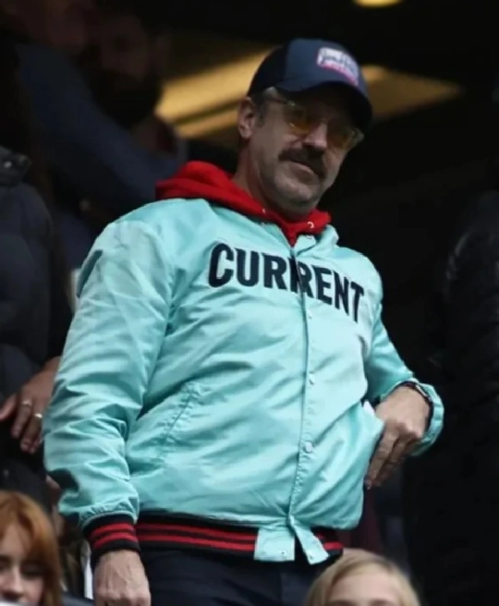 Jason Sudeikis CURRENT Satin Turquoise Jacket