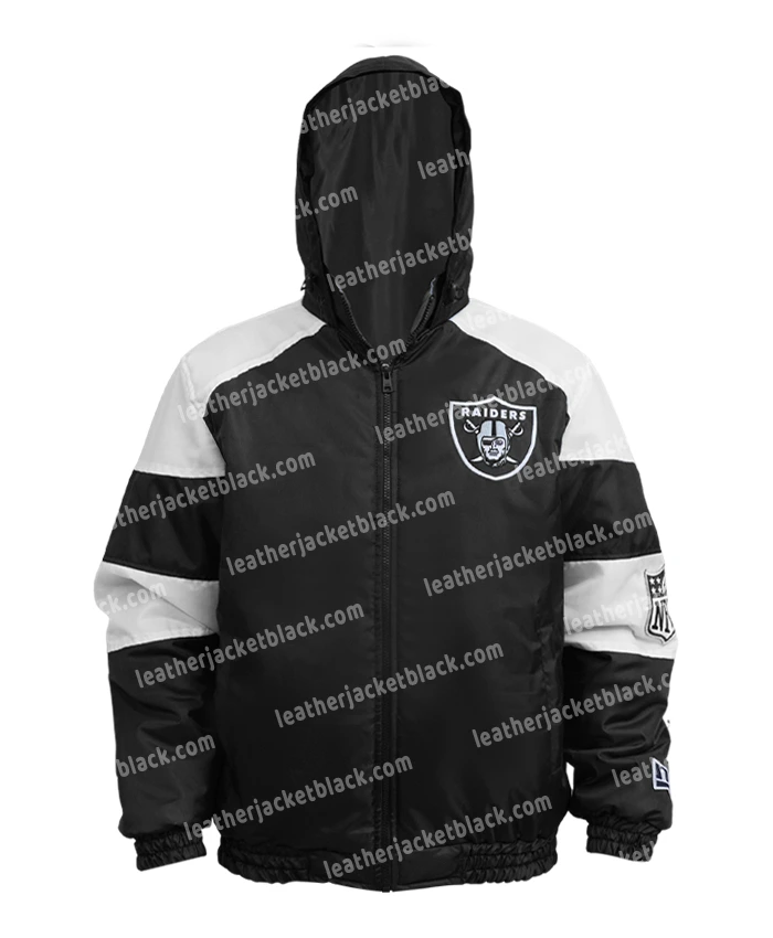 Jayce Las Vegas Raiders Black Puffer Hooded Jacket