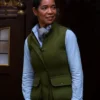 Jaye Griffiths TV Series Emmerdale Farm Green Vest