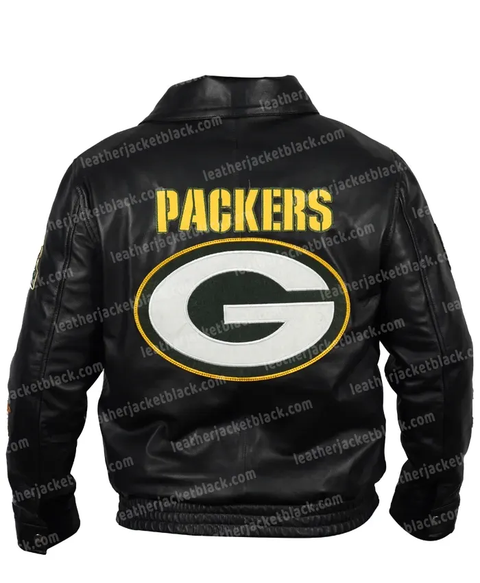 Jeff Hamilton Black Green Bay Packers Leather Jacket