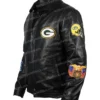 Jeff Hamilton Green Bay Packers Leather Black Jacket
