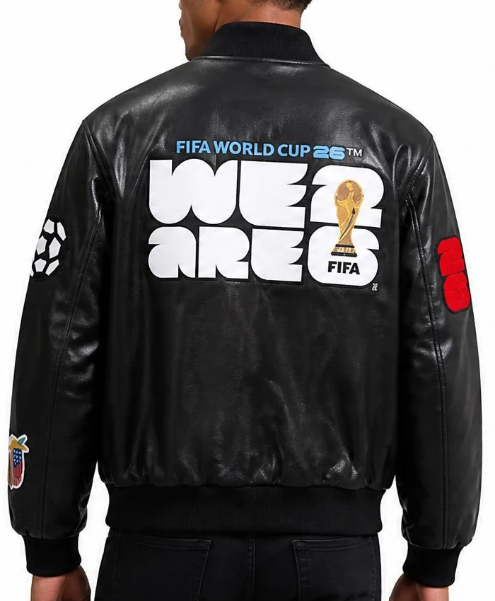 Jeff Hamilton World Cup 2026 Leather Bomber Jacket Men