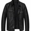 Jeffrey Dean Morgan ABC Studios In New York City 2026 Black Leather Jacket