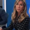 Jennifer Aniston The Morning Show 2025 Checked BlackWhite Blazer