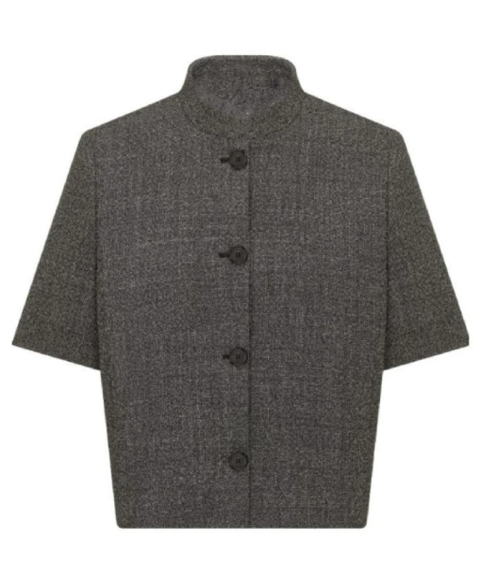 Jennifer Aniston The Morning Show S04 Grey Short Sleeve Jacket