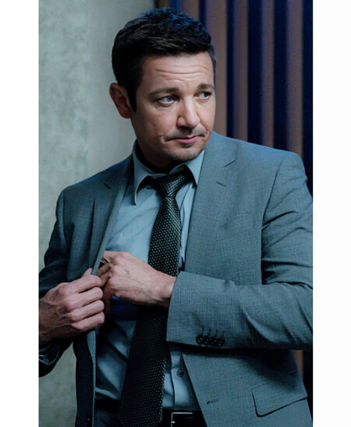 Jeremy Renner TV Series Mayor Of Kingstown Season 04 Mike McLusky Grey Suit