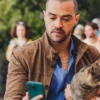 Jesse Williams Hotel Costiera Brown Suede Jacket