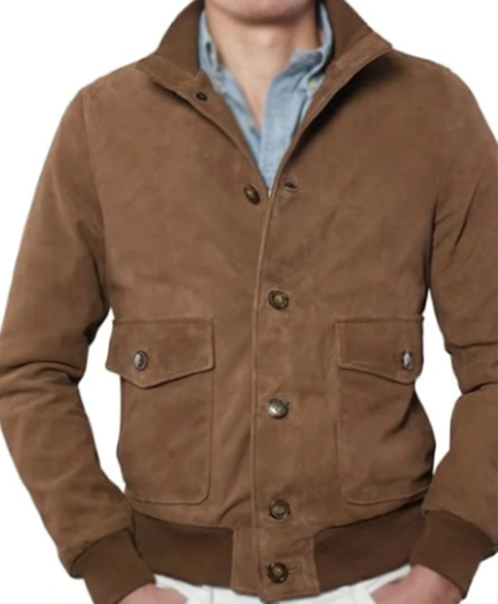 Jesse Williams Hotel Costiera Brown Suede Jacket Shop In Sale