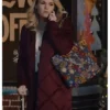 Jessica Movie All Is Merry And Bright 2025 Emily Rose Hooded Quilted Long Zipper Coat