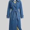 Jessica Williams Shrinking S03 Denim Trench Coat