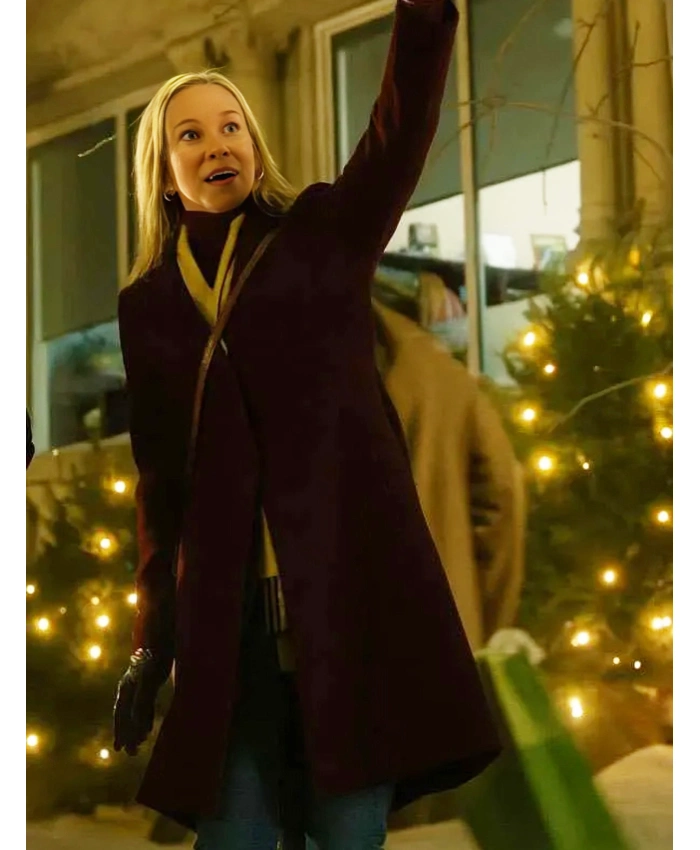 Jessy Schram A Suite Holiday Romance 2025 Sabrina Coat