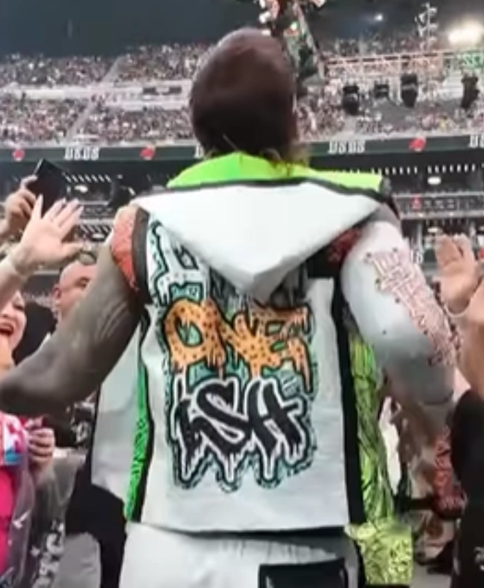 Alternative view of Jey Uso WrestleMania 42 White Hooded Vest