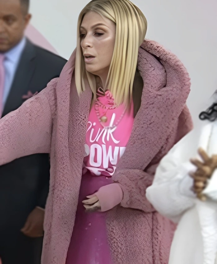 Jill Martin The Today Show 2025 Pink Warrior Sherpa Lounger Jacket