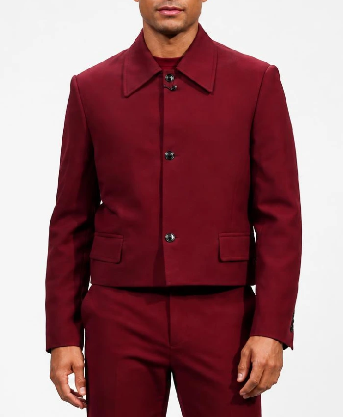 Jimmy Kimmel Live 2026 Jaafar Jackson Burgundy Suit Mens