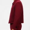 Jimmy Kimmel Live 2026 Jaafar Jackson Burgundy Suit Side