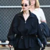 Jimmy Kimmel Live Show Erin Doherty Oversized Black Jacket
