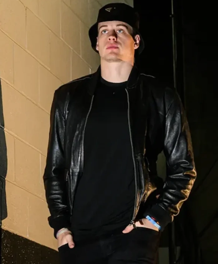 Joe Burrow Black Leather Jacket