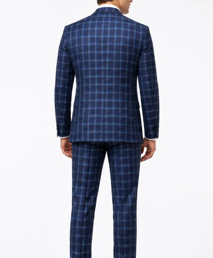 John Cena SDCC Blue Plaid Checkered Suit Men