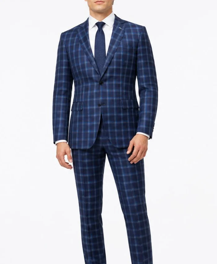 John Cena SDCC Blue Plaid Checkered Suit Mens