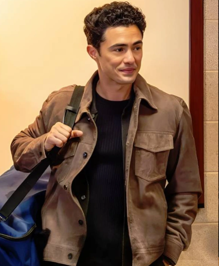 John Frost Chicago Fire S14 Suede Brown Jacket