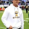 John Harbaugh Baltimore Ravens 2025 Pullover White Unisexd Hoodie