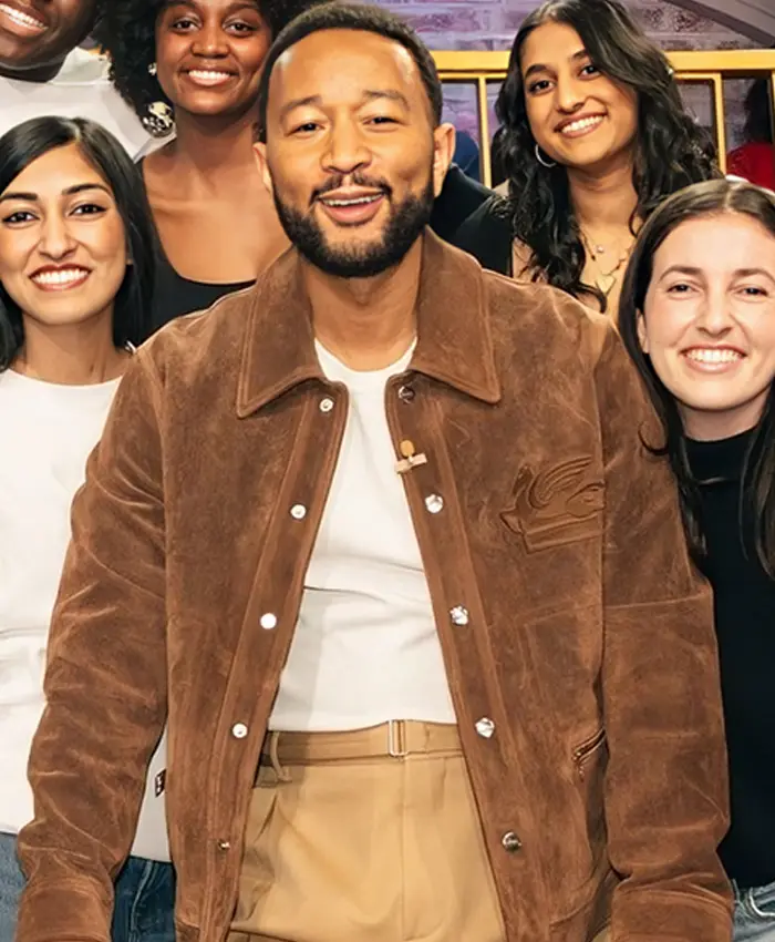 John Legend The Kelly Clarkson Show Suede Jacket