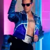 Johnny Cage Mortal Kombat 11 Game Blue Leather Jacket
