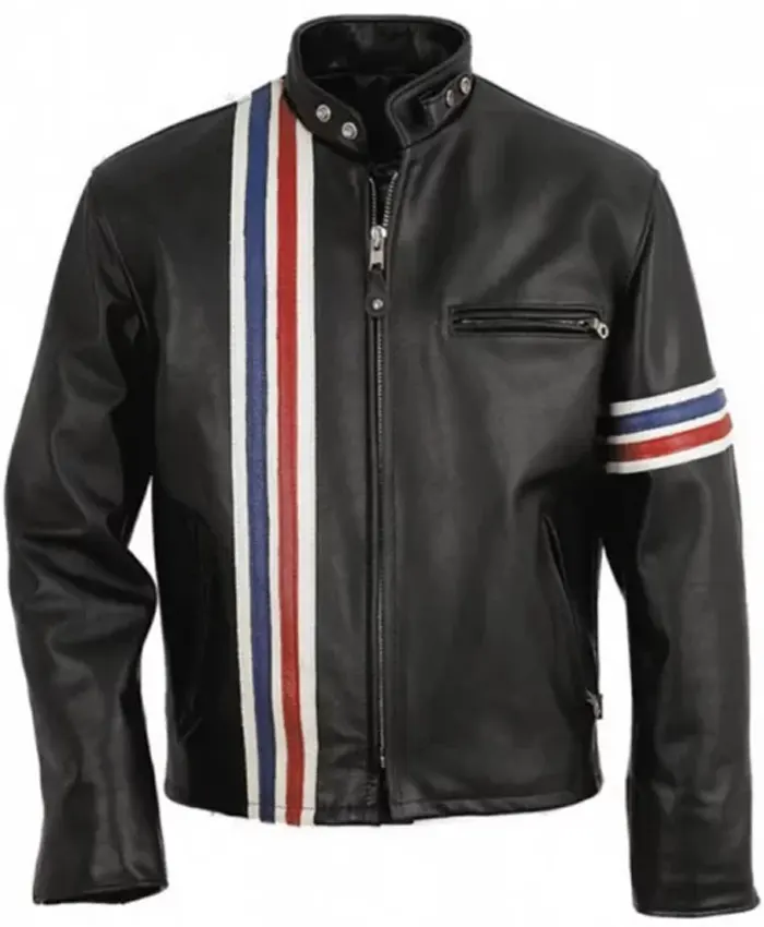 Johnny Knoxville Black Motorcycle Leather Jacket